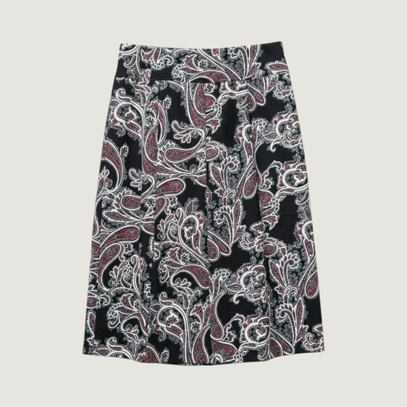 Christopher & Banks Dresses & Skirts - NWT Paisley Suede Business Midi Skirt Women's 12 Casual Cottagecore Fairy Hippie